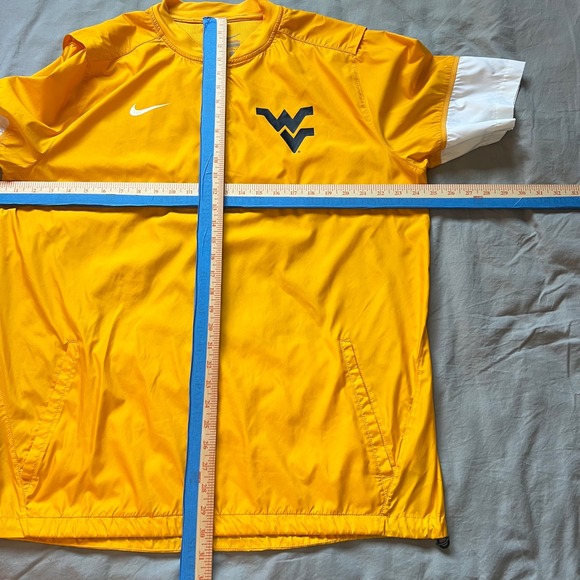 NIKE WVU Mountaineers Jacket Mens Size XL Yellow Half Zip Windbreaker College - Picture 9 of 16